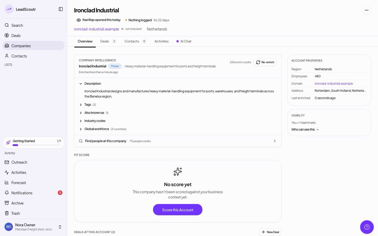 Company Enrichment from a verified database