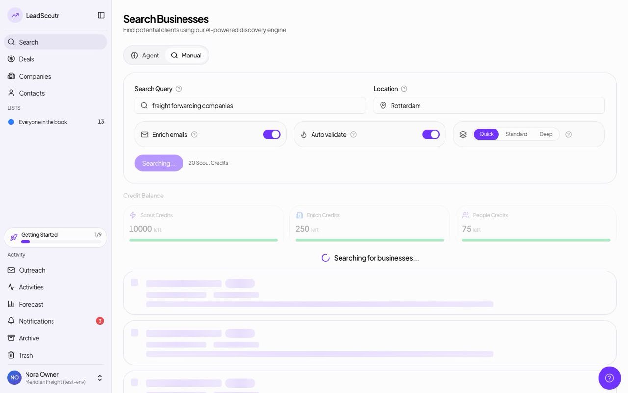Search redesigned with live progress and analytics