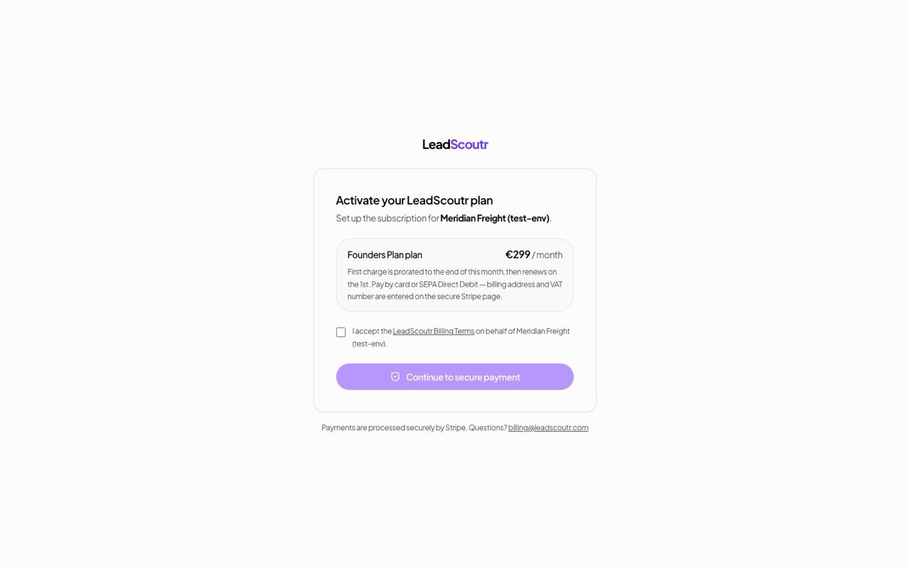 Pay an invoice by link, no account required