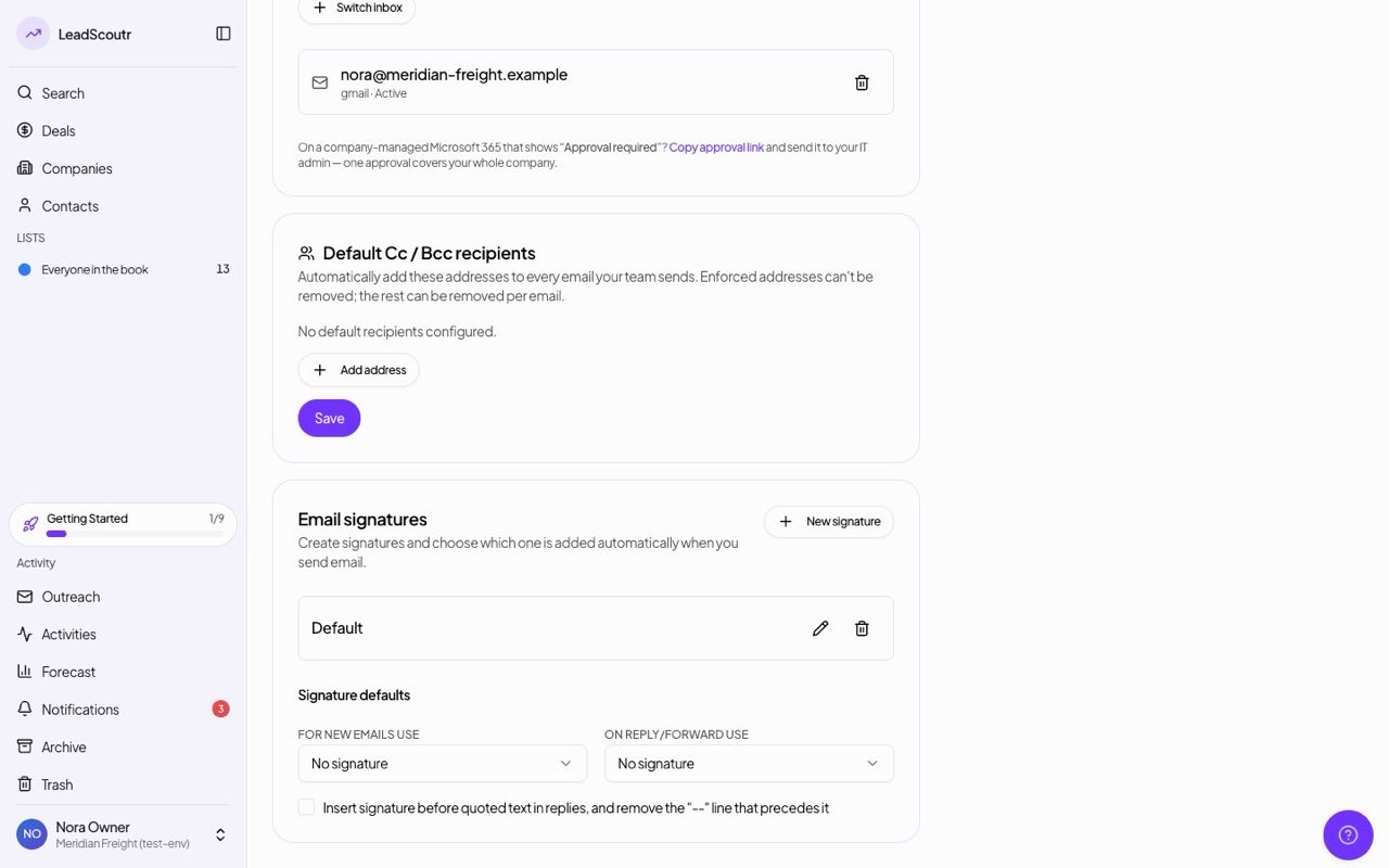 Gmail-style email signatures