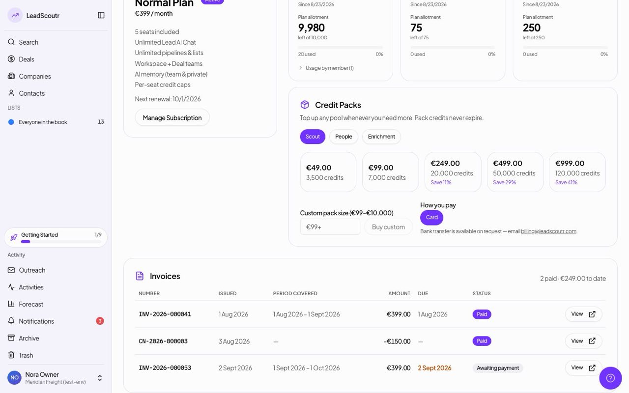 Partial refunds show in your invoice history