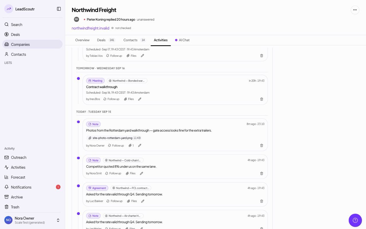 Attach files to any activity