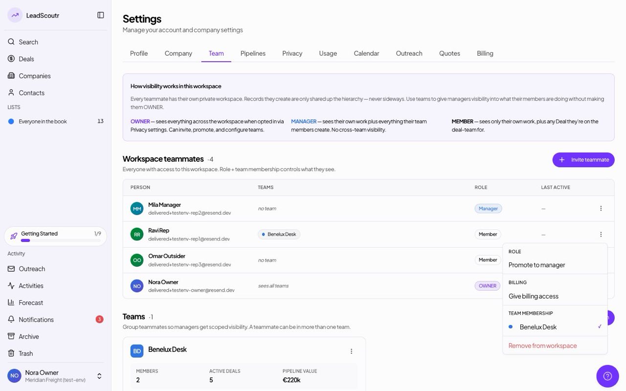 Grant a teammate billing access